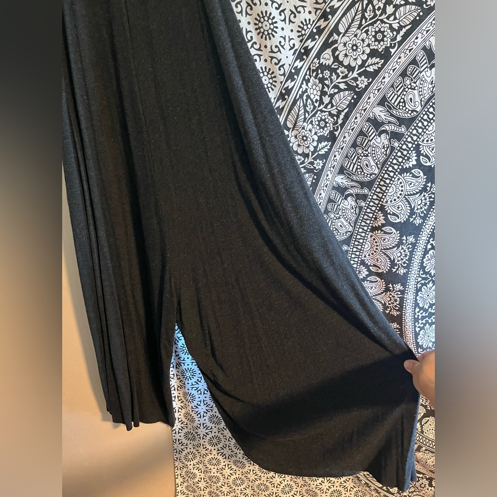 NATURAL LIFE Black Sleeveless Wide-Leg Jumpsuit with Teal Trim - Picture 5 of 6